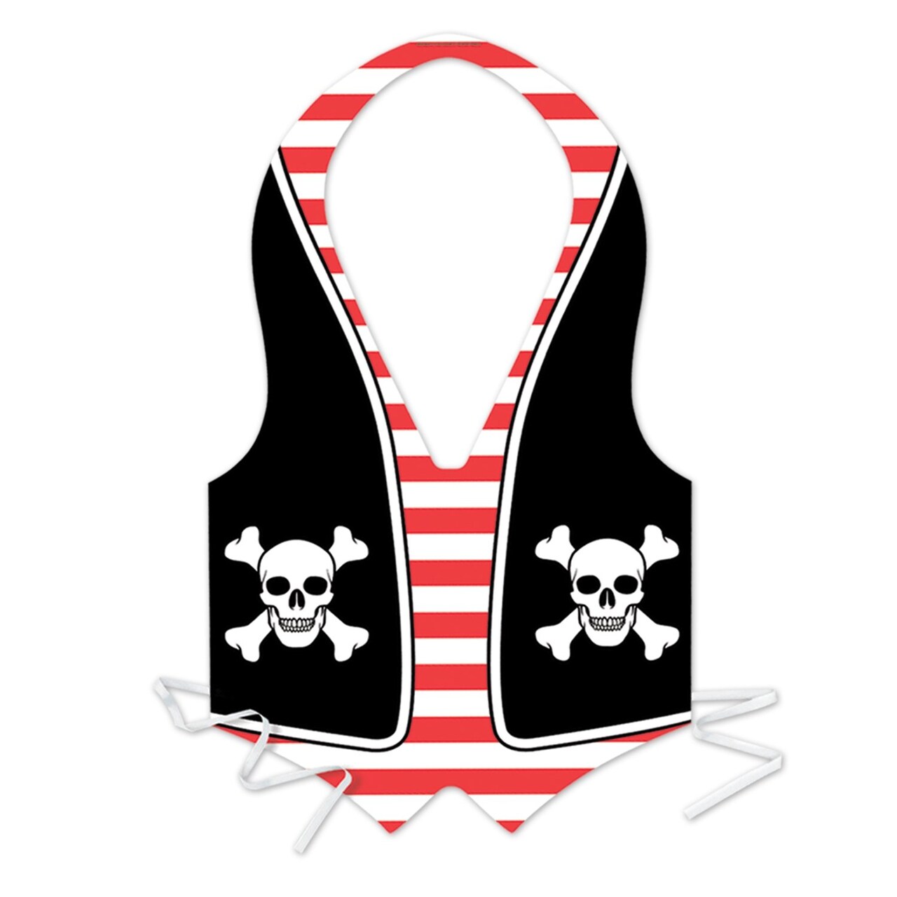 Plastic Pirate Vest (Pack of 48)